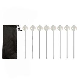 8pcs Ground Nails; Tent Stakes; Garden Stakes; Heavy Duty Stakes; Camping Tent Pegs; Glowing Ground Pegs; Awning Steel Pegs; Wind Rope Pegs For O 8pcs Ground Nails; Tent Stakes; Garden Stakes; Heavy Duty Stakes; Camping Tent Pegs; Glowing Ground Pegs; Awning Steel Pegs; Wind Rope Pegs For O