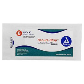 1/2" x 4" SecureStrip Adhesive Wound Closures, 6 per pouch 1/2" x 4" SecureStrip Adhesive Wound Closures, 6 per pouch